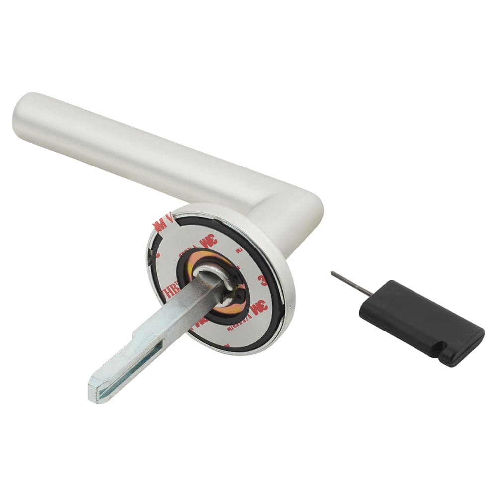 Urfic Easy Click Titan Door Handle on Rose - Satin Aluminium