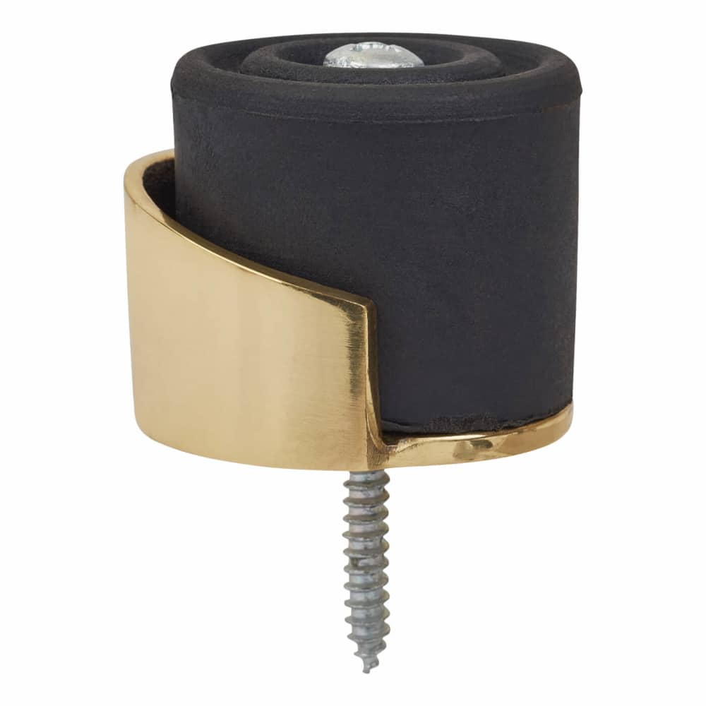 Altro Round Floor Mounted Door Stop - 30 x 35mm - Polished Brass