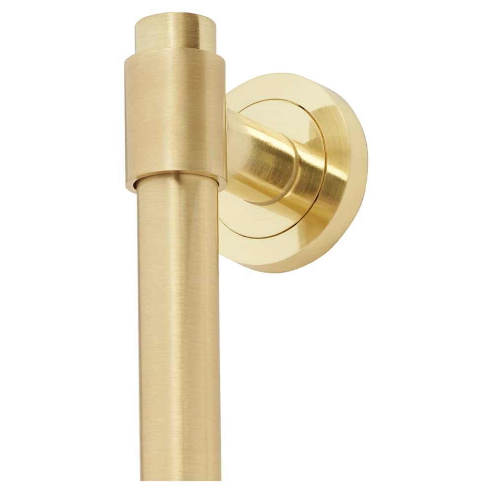 Altro T-Bar Door Pull Handle on Rose - Screw Fix - 300mm Centres - Satin Brass