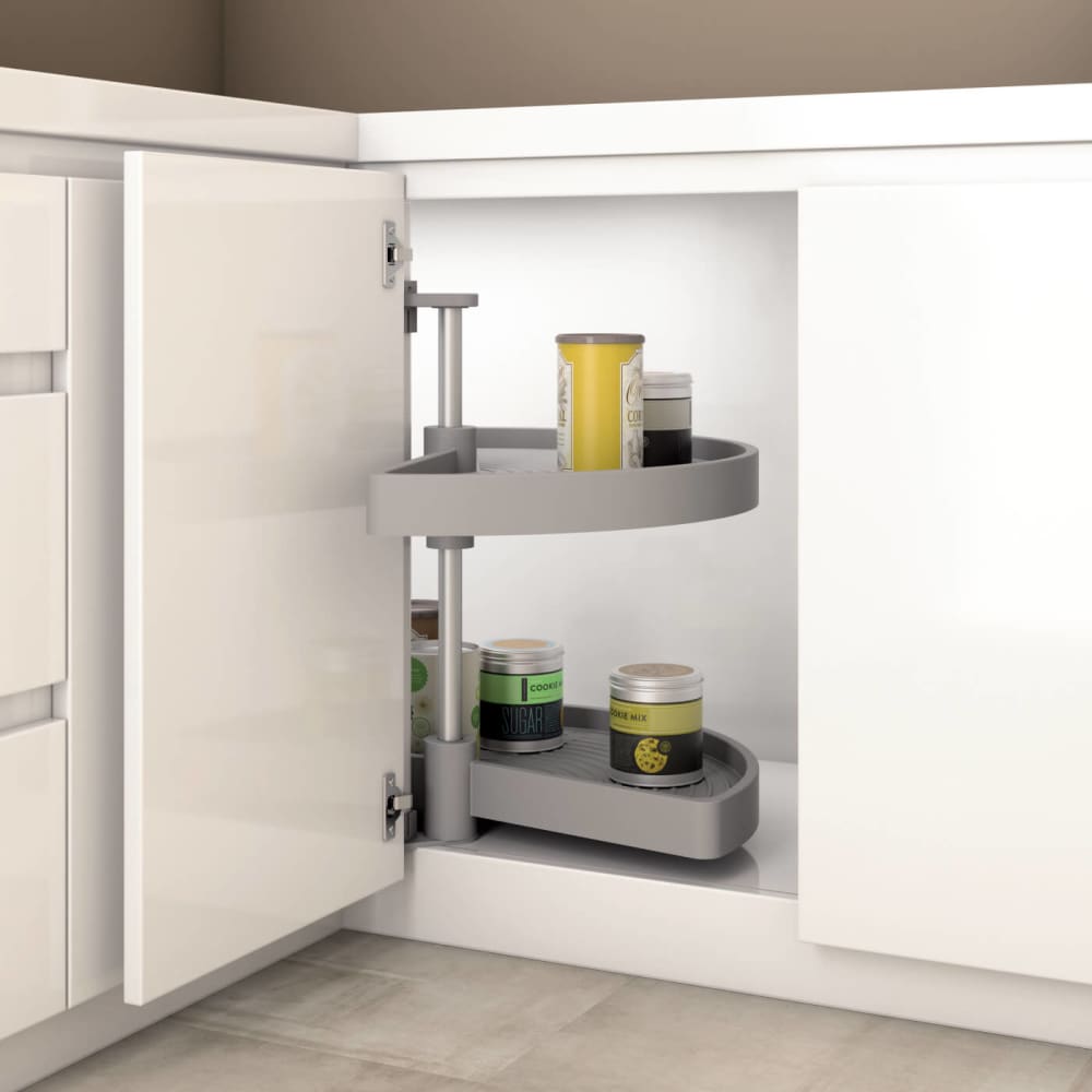 1/2 Tray Carousel Set - To Suit 900mm Cabinet - Grey Plastic ...