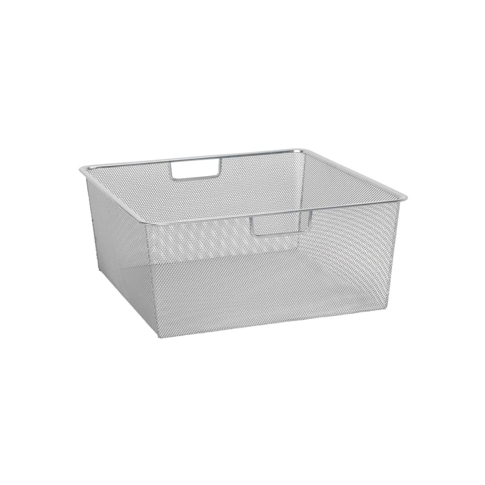 elfa Top Track System - Click In Medium Mesh Basket for Gliding Frame - 427 x 427 x 185mm - Platinum