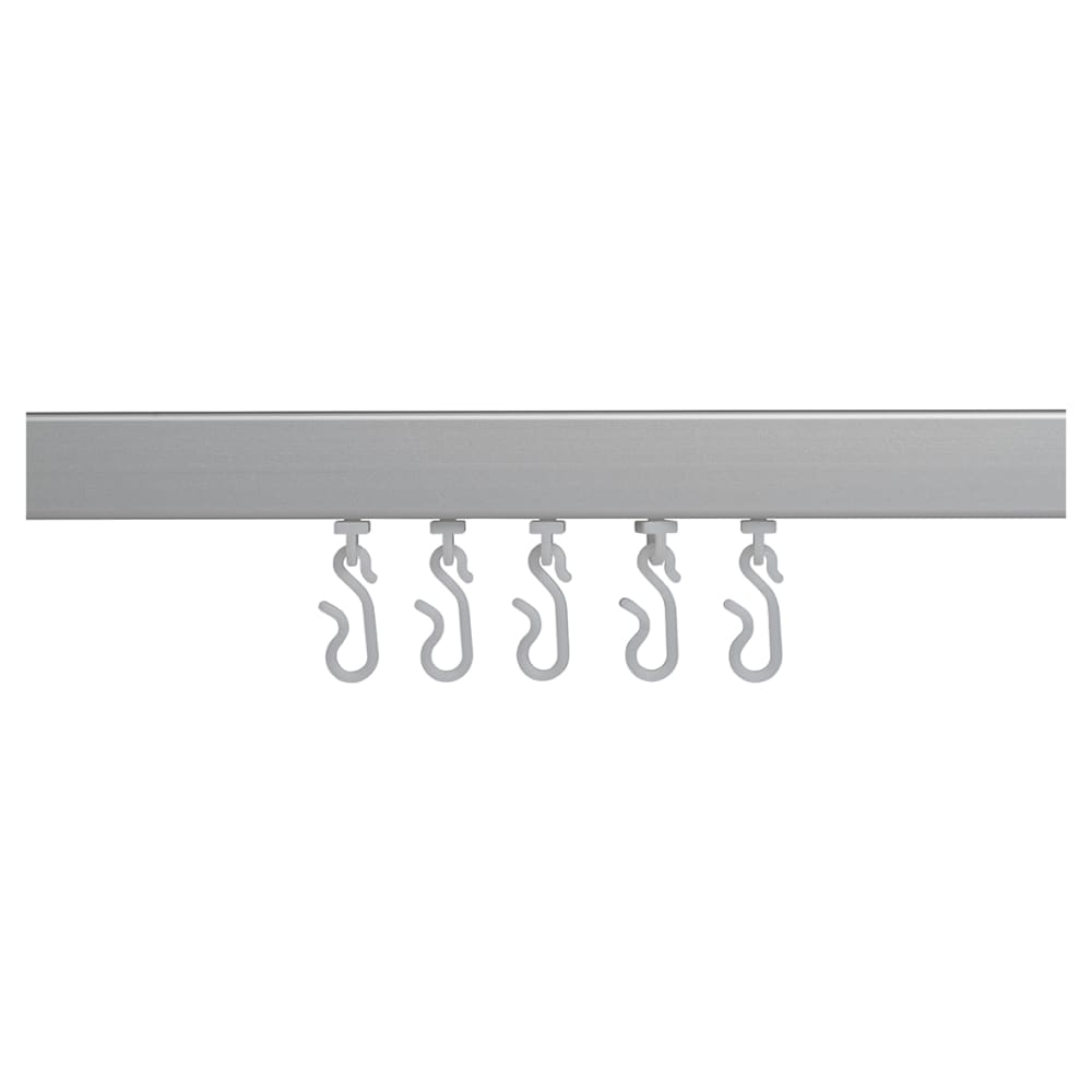 Croydex Shower Rail - L Shaped - Professional Profile 800-1000mm Length - Silver