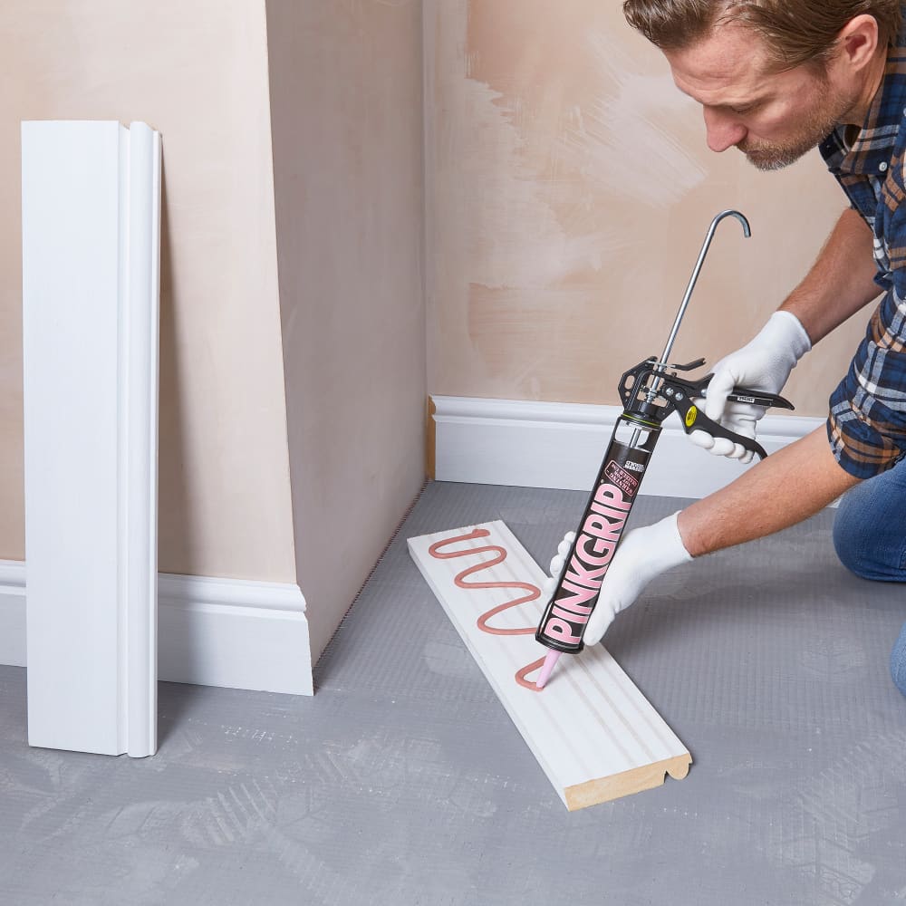 Everbuild PinkGrip Instant Grab Adhesive - Solvent Based - 350ml - Pink