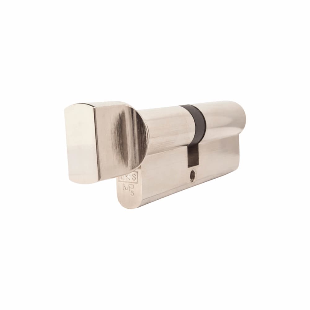 Touchpoint 5 Pin 90mm Euro Thumbturn Cylinder - 40mm Turn + 50mm - Pol Nickel - Keyed to Differ