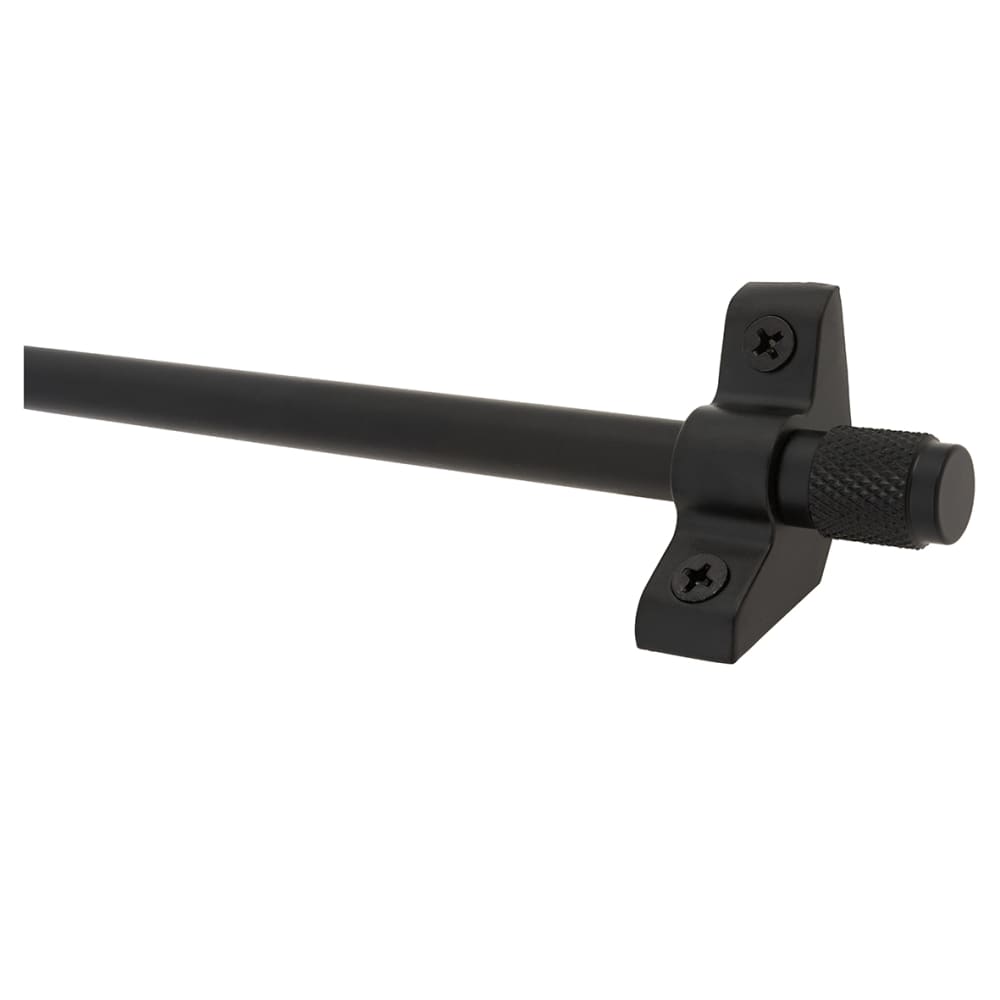 Altro Stair Rod with Knurled Finials - 900mm Length - Matt Black