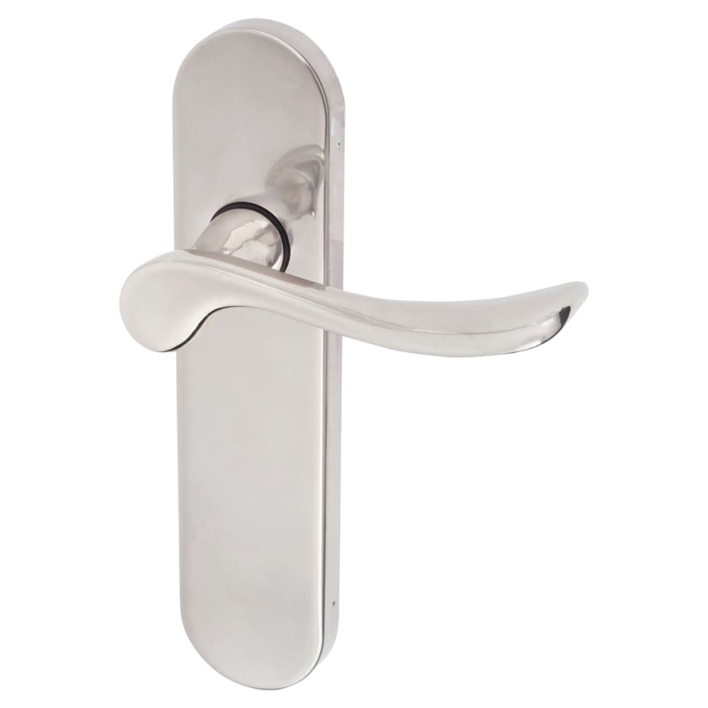 Urfic Berkshire Latch Door Handle - 113 x 39mm - Polished Nickel