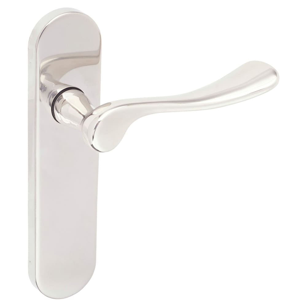 Urfic Berkshire Latch Door Handle - 113 x 39mm - Polished Nickel