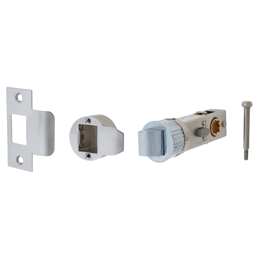 Quick Latch Privacy Tubular Latch - 71mm Case - 57mm Backset - Polished Chrome