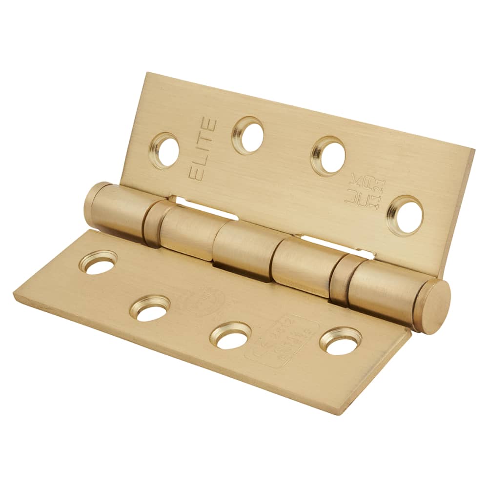 Altro Twin Ball Bearing Grade 13 Butt Fire Door Hinge - 100 x 76 x 3mm - Satin Brass - Pair