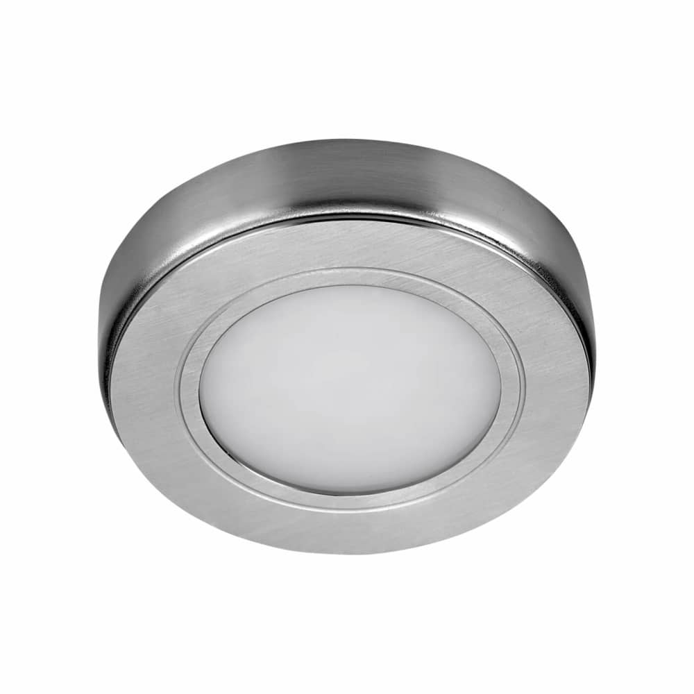 Sensio Hype 1.65W LED Round Cabinet Downlight - 3000K/4000K/5000K CCT - Stainless Steel