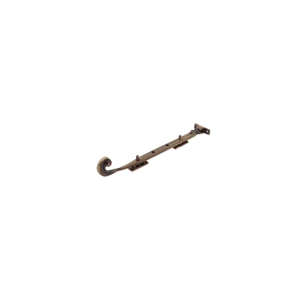 Altro Cast Solid Curl Casement Window Stay - 10"/250mm Length - Antique Brass