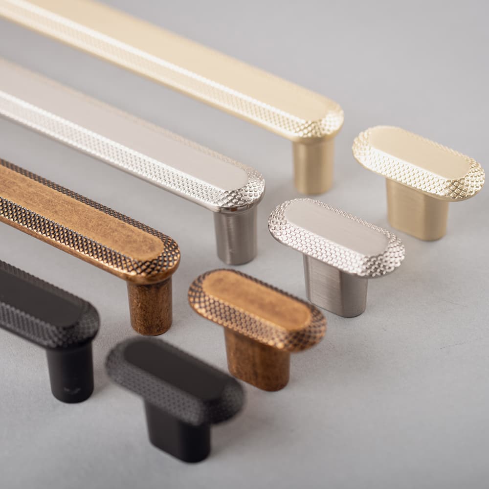 Hampstead Morley 19mm Bobbled D-Bar Cabinet Pull Handle - 1219mm Centres - Antique Brass