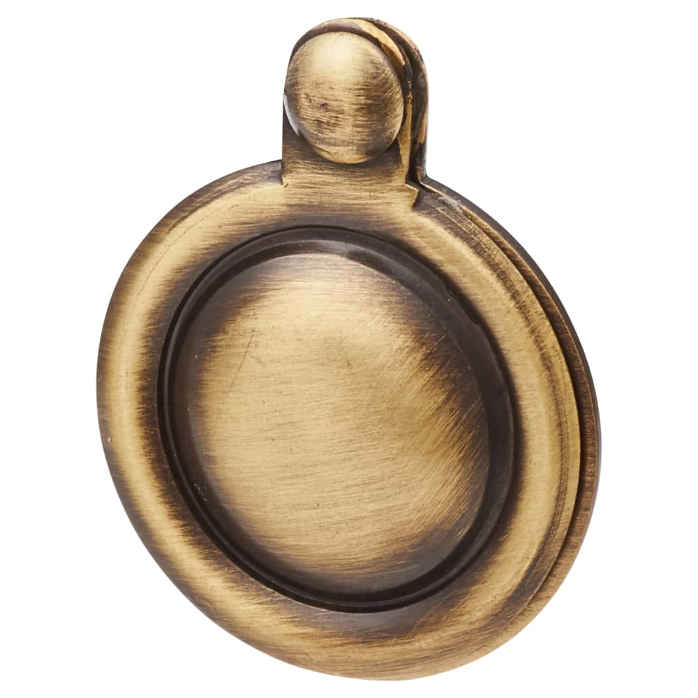 Hampstead Victorian Covered Escutcheon - 32 x 32mm - Keyhole - Antique Brass