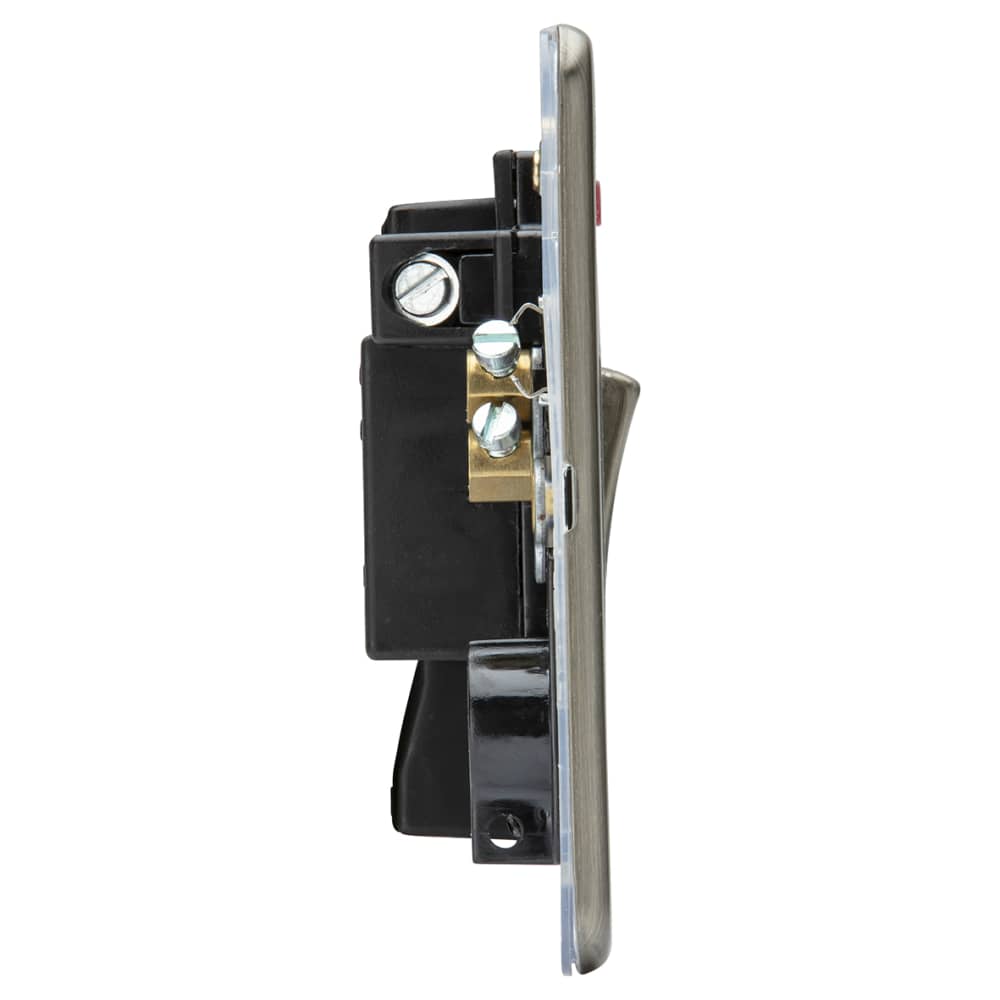 Despatch Spur Knightsbridge 13A 1 Gang Screwless Flat Plate Switched Fused Spur with ...