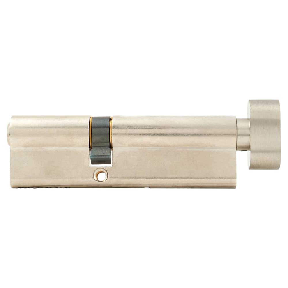 Yale 6 Pin 100mm Euro Thumbturn Cylinder - 60mm Turn + 40mm - Satin Nickel - Keyed to Differ