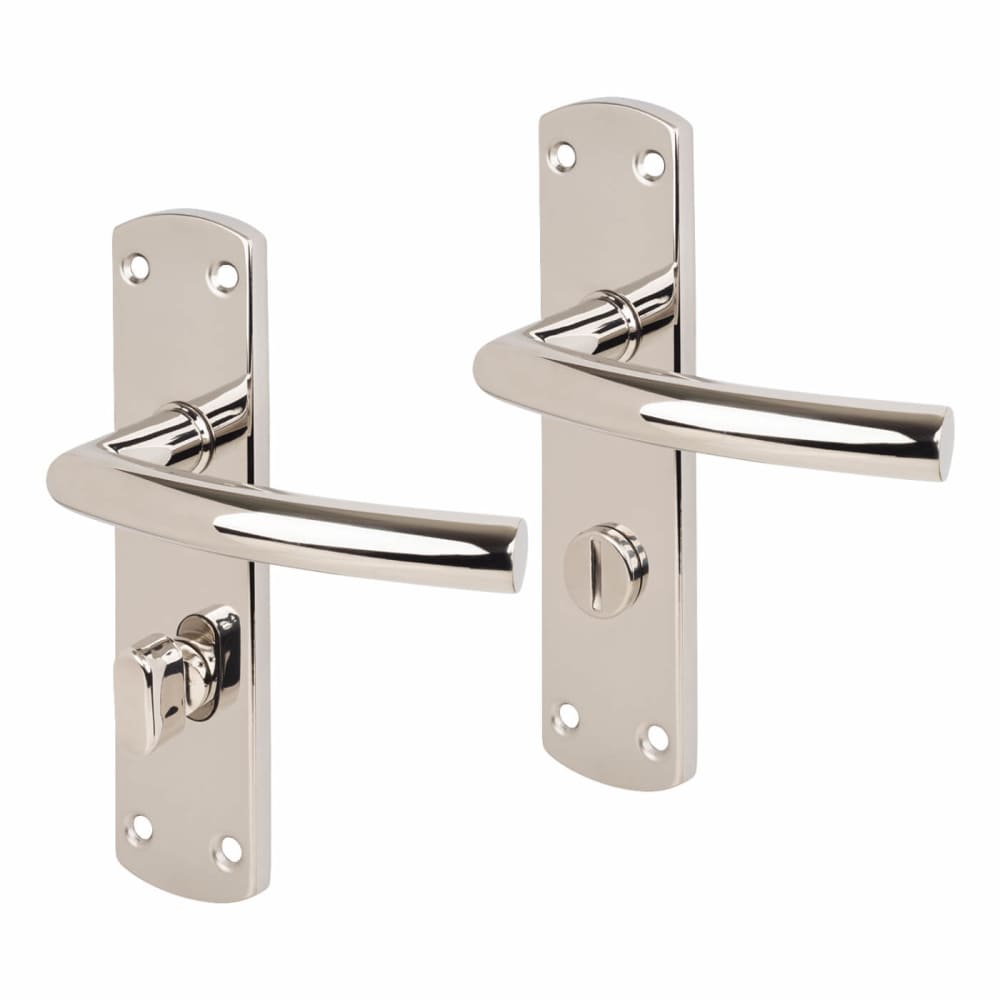 Steelworx CSL Arched Bathroom Door Handle - 172 x 42mm - Polished Stainless Steel