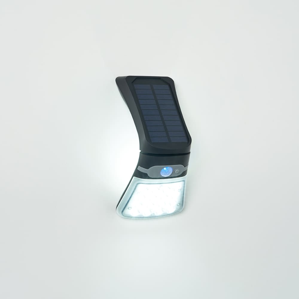 Forum Zink Blackhall 2.5W LED Solar Security Floodlight with MW & Photocell - IP44 - 6500K - Black