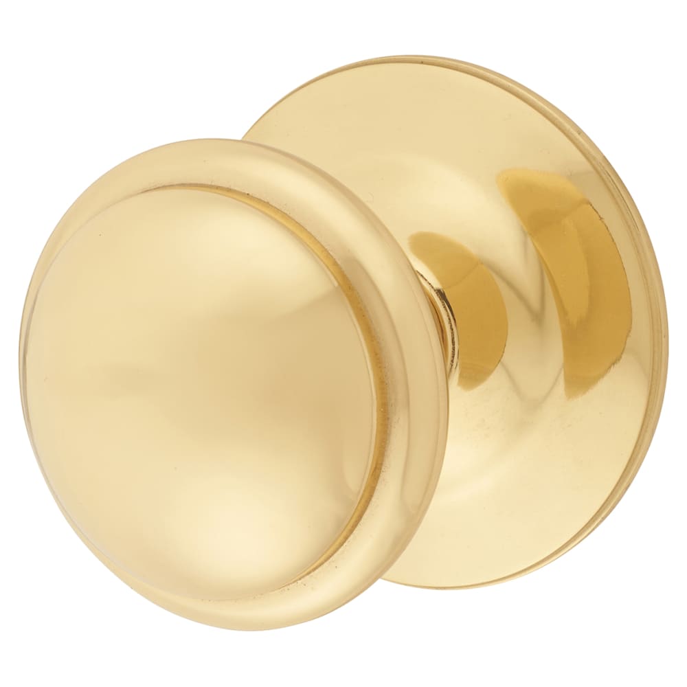 Carlisle Brass Round Victorian Centre Door Knob - 86mm Rose Diameter - Polished Brass