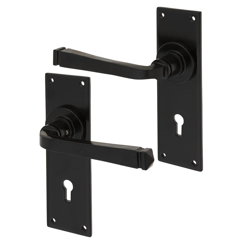 From The Anvil Avon Lock Door Handle - Keyhole - 152 x 48mm - Black