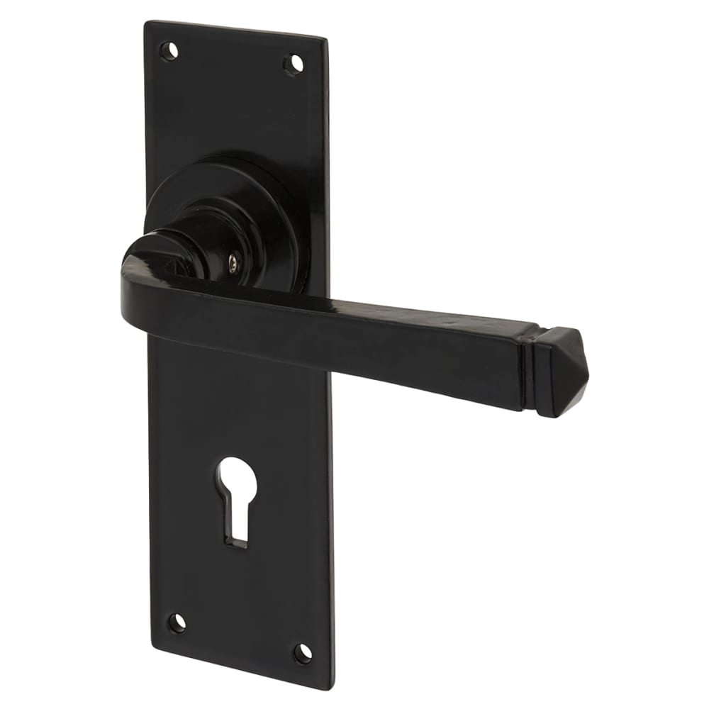 From The Anvil Avon Lock Door Handle - Keyhole - 152 x 48mm - Black