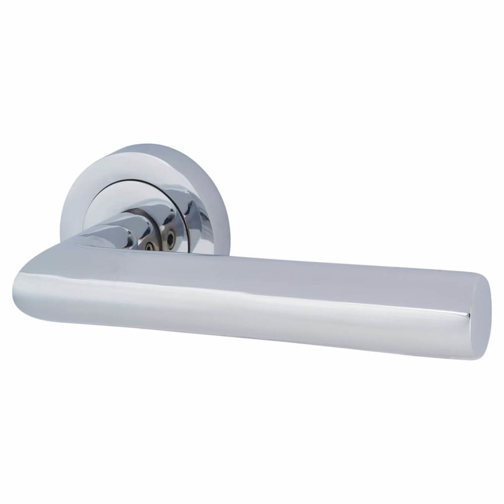 Touchpoint Emily Bathroom Lock Door Handle on Rose Kit - Polished Chrome 