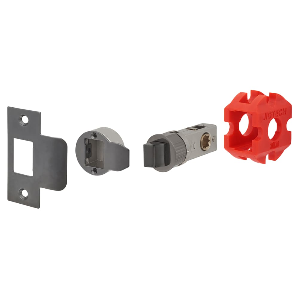 Jigtech Smartlatch Passage Latch - 45mm Backset - Black Nickel