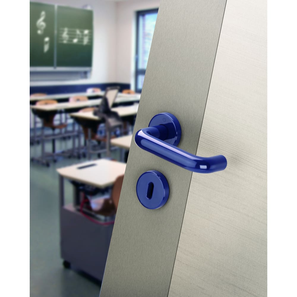 Hoppe AR600/26 Nylon Escutcheon - 52 x 9mm - Keyhole - Cobalt Blue - Pair