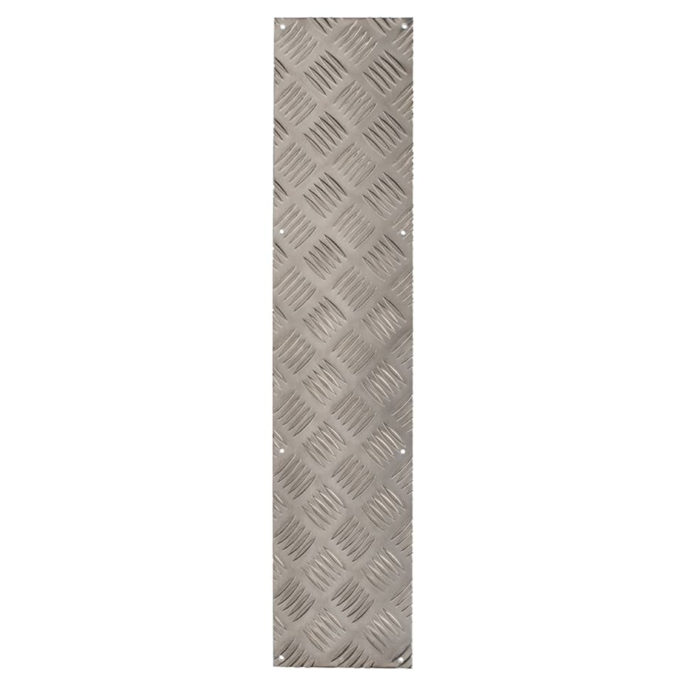 Aluminium Kick Plate / Finger Plate - Made to Measure - 3mm - Checker Plate 5 Bar Tread - Mill
