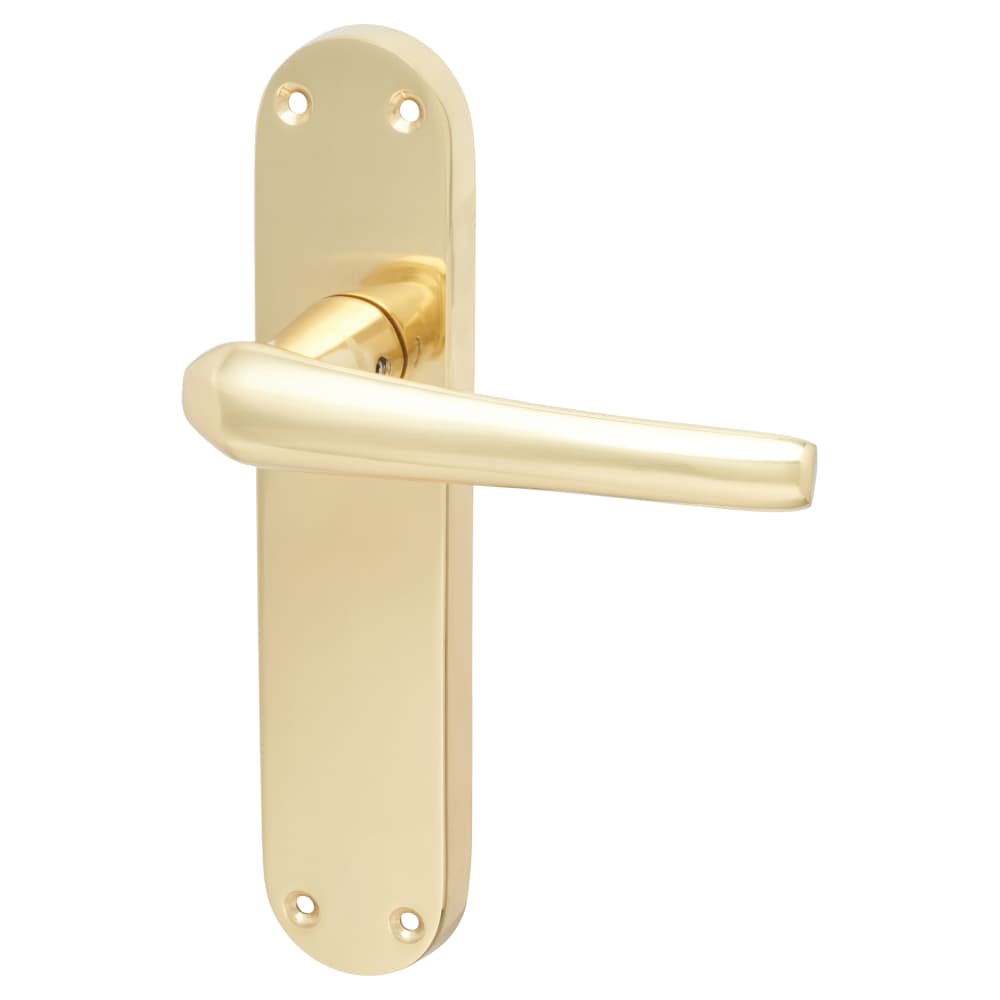 Hampstead Naples Latch Door Handle - 182 x 40mm - Polished Brass