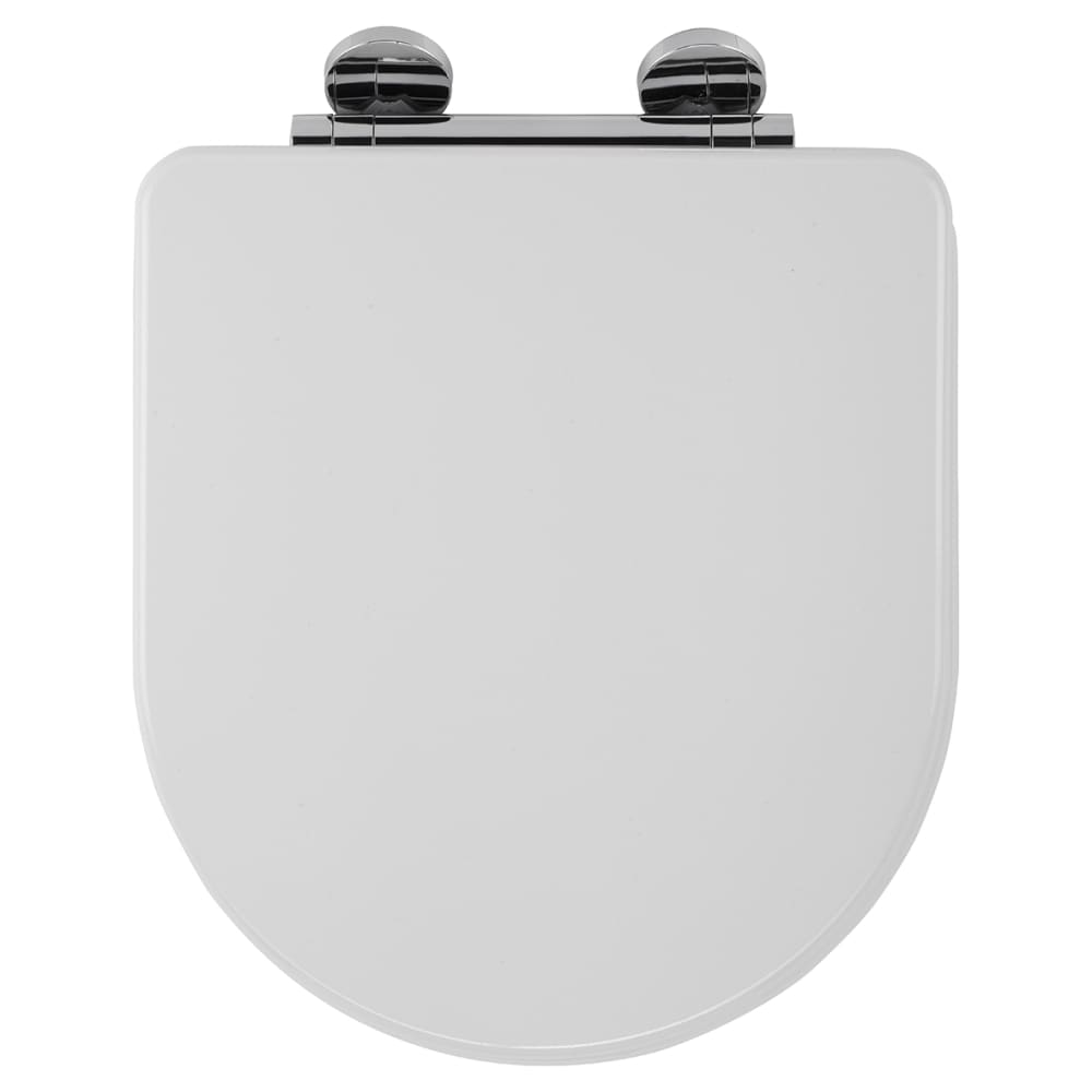 Croydex Garda Flexi-Fix Soft Close Wooden Toilet Seat - White