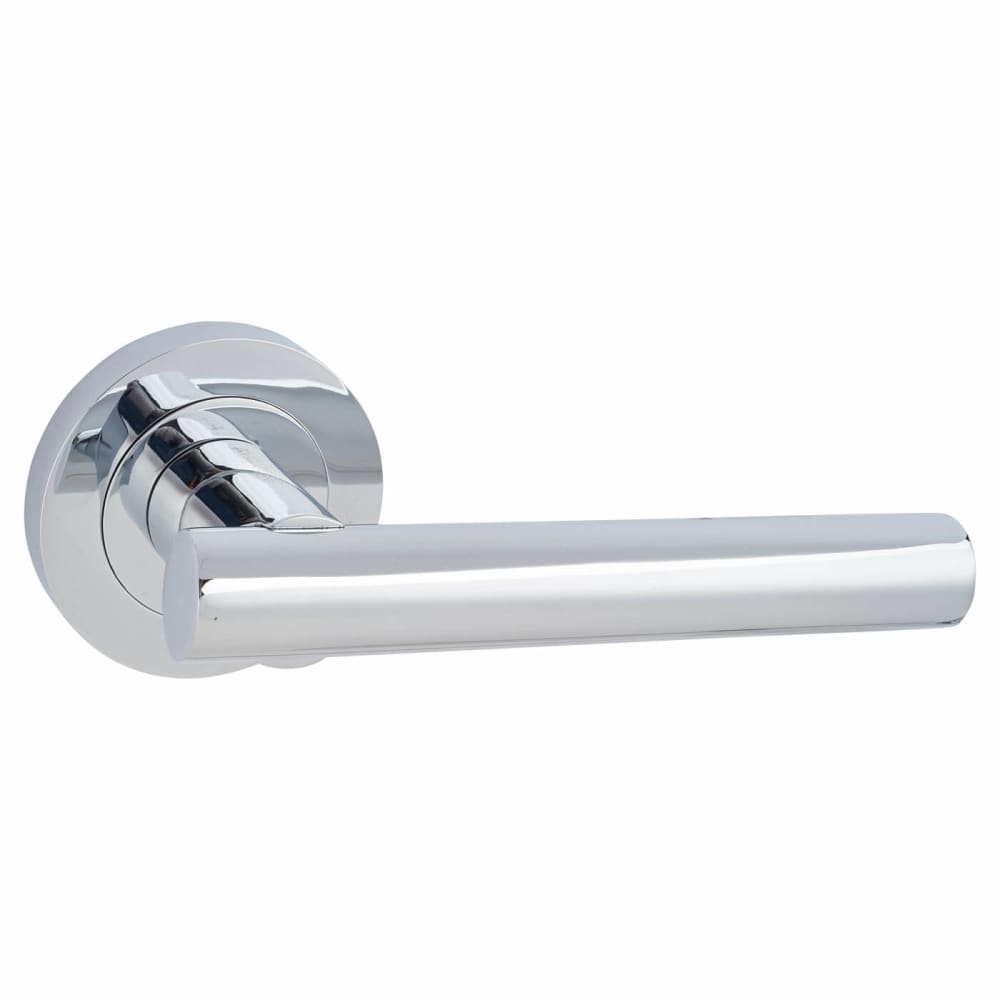 Altro Bella Door Handle on Rose - Polished Chrome