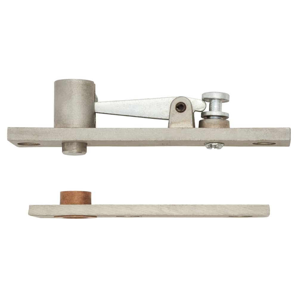 Toilet Cubicle Pivot Set - to suit doors up to 80kg - Stainless Steel