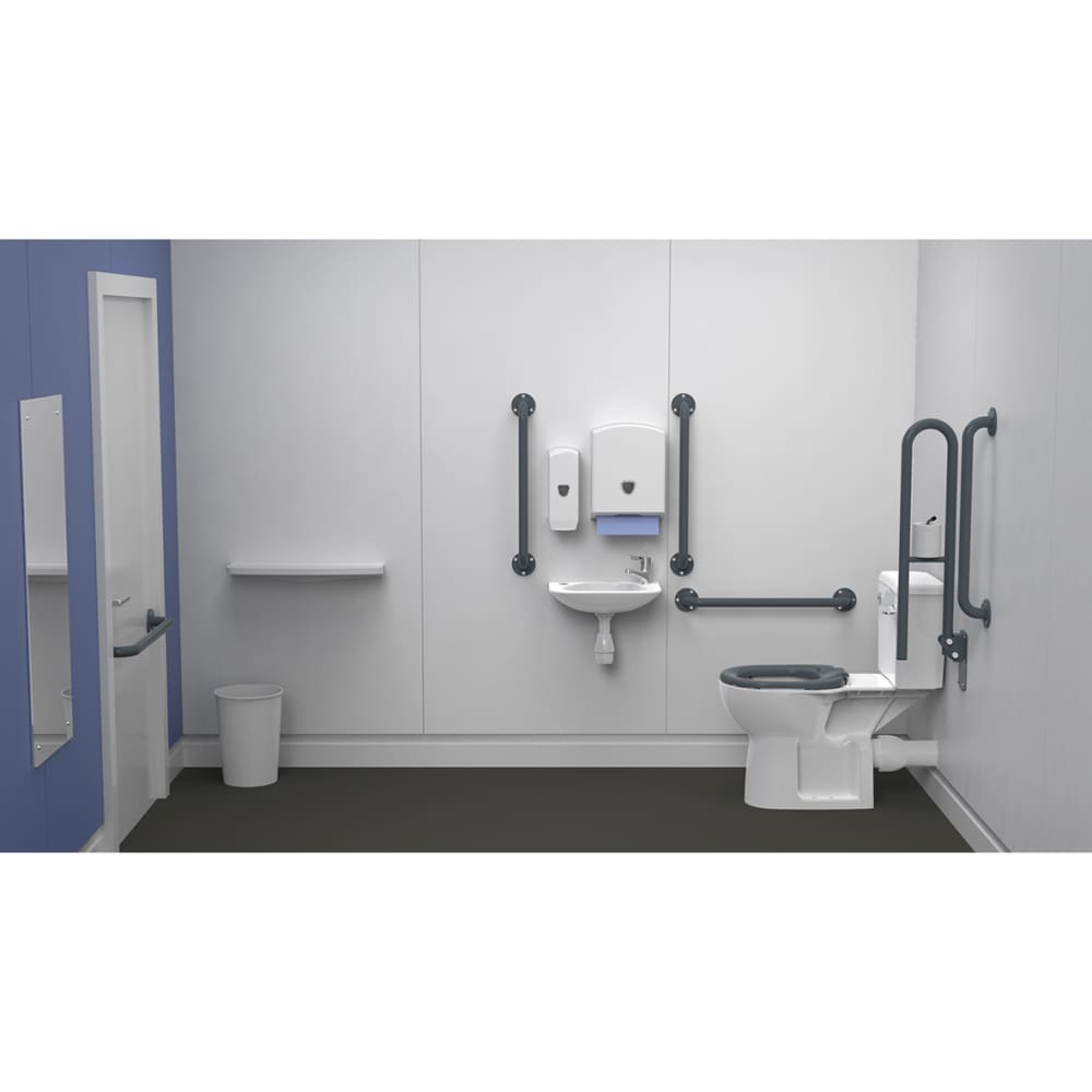 Nymas NymaPRO Close Coupled Doc M Pack - Exposed Fixings - Dark Grey