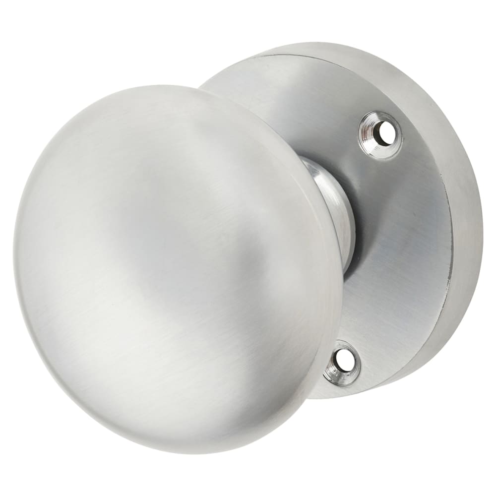 Touchpoint Round Mortice Door Knob - 60mm Rose Diameter - Satin Chrome 