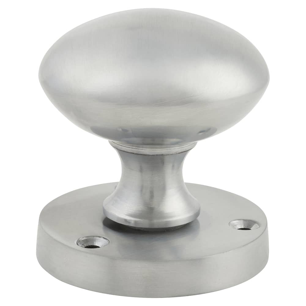 Touchpoint Round Mortice Door Knob - 60mm Rose Diameter - Satin Chrome 