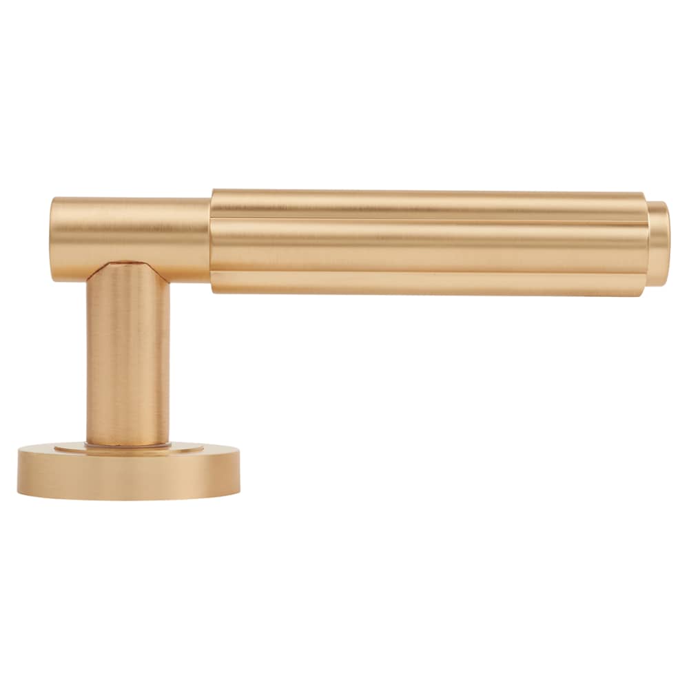 Jedo by Frelan Bloom Door Handle on Rose - Satin Brass