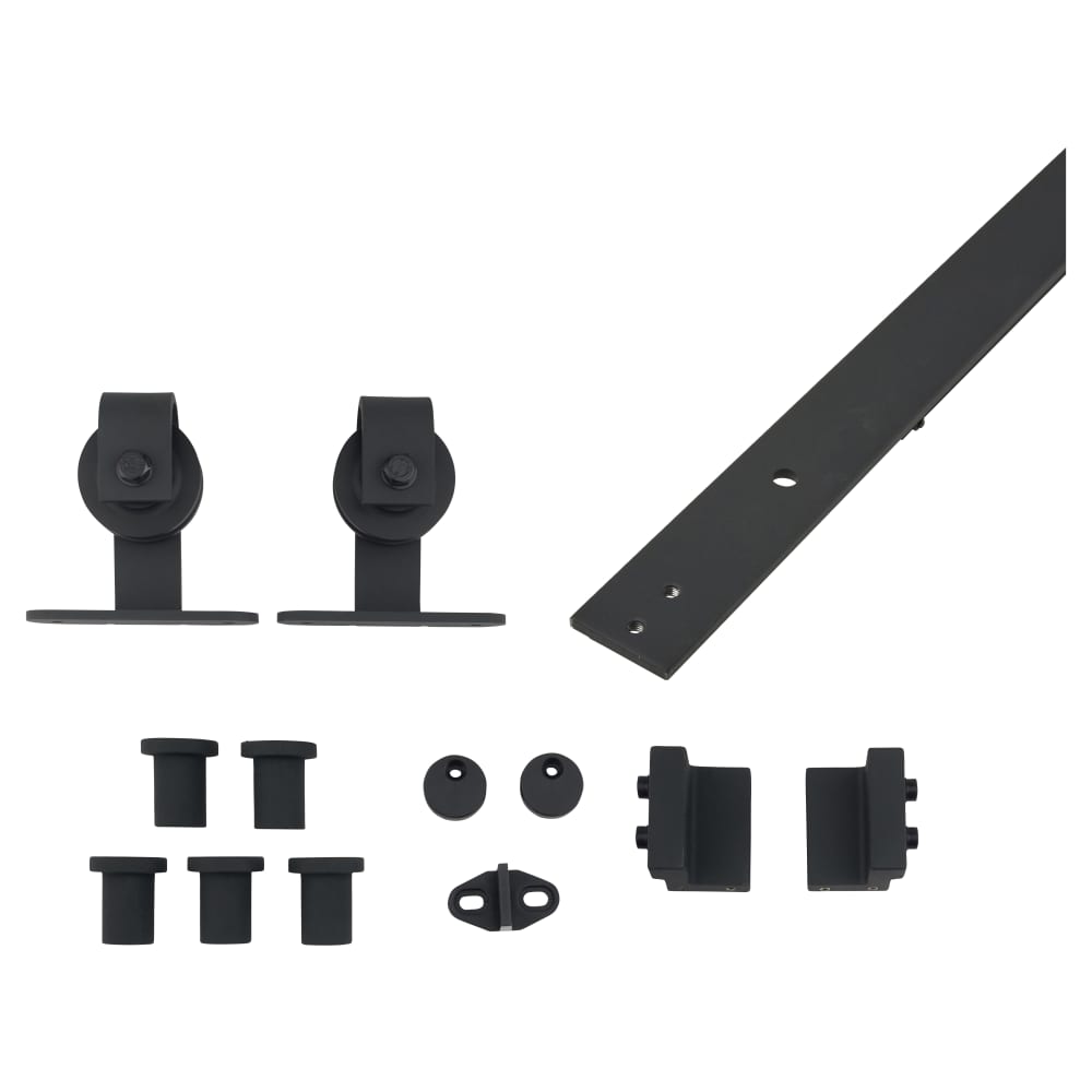 Barrierslide Ivan 2.0 Barn Strap Sliding Door Gear Kit - 2000mm Track - Black