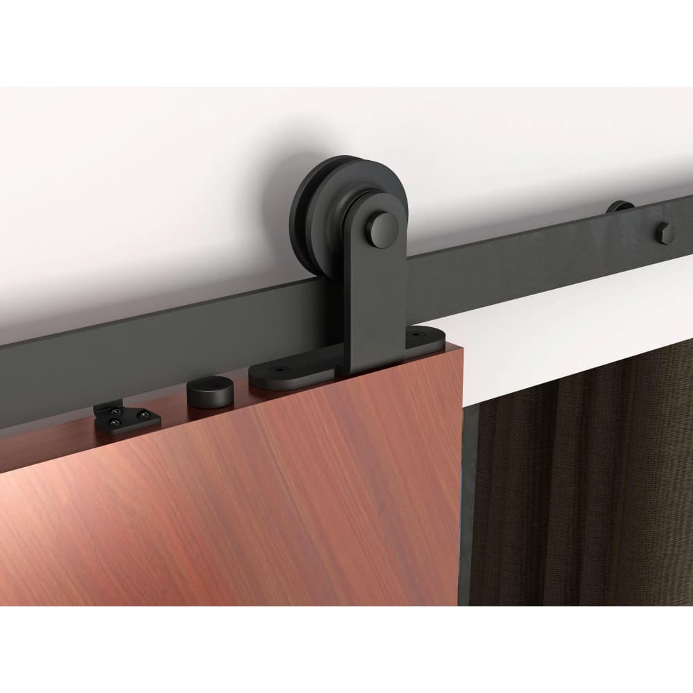 Barrierslide Ivan 2.0 Barn Strap Sliding Door Gear Kit - 2000mm Track - Black