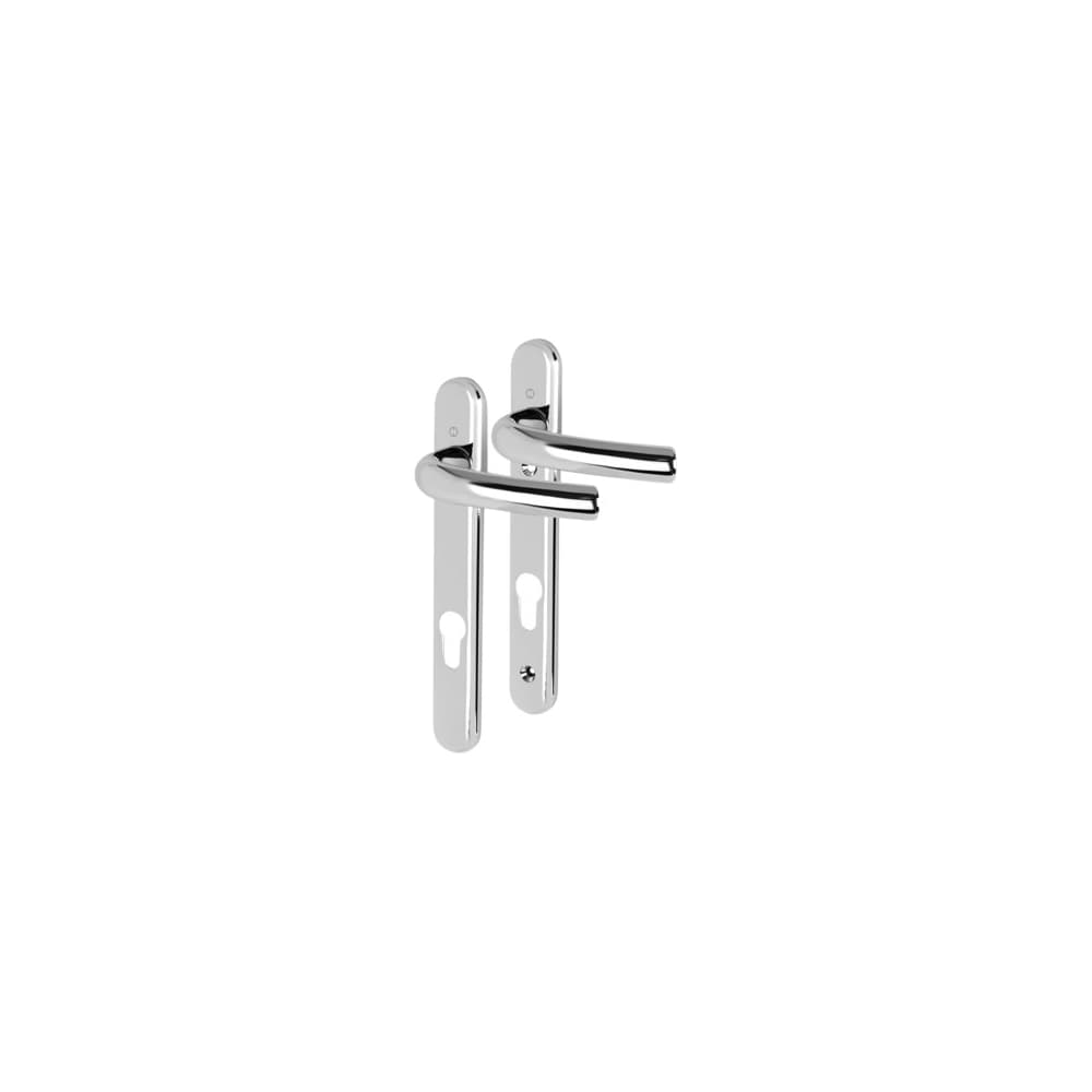 Hoppe Tokyo M1710RH/3360N uPVC Multipoint Door Handle - Short Plate - 92mm c/c - Polished Chrome