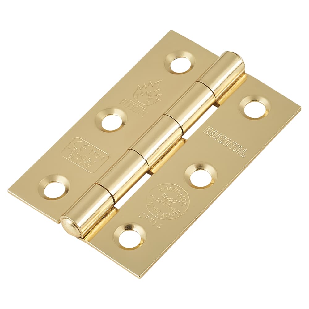 Touchpoint Budget Rope Edge Latch Door Handle Kit - Short Plate - Polished Brass