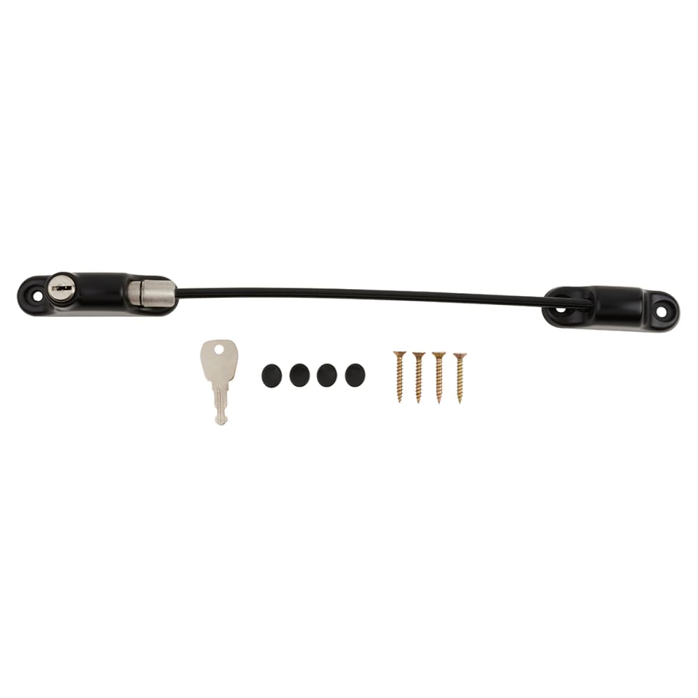 Touchpoint Cable Window Restrictor - Side Locking Pin - Black