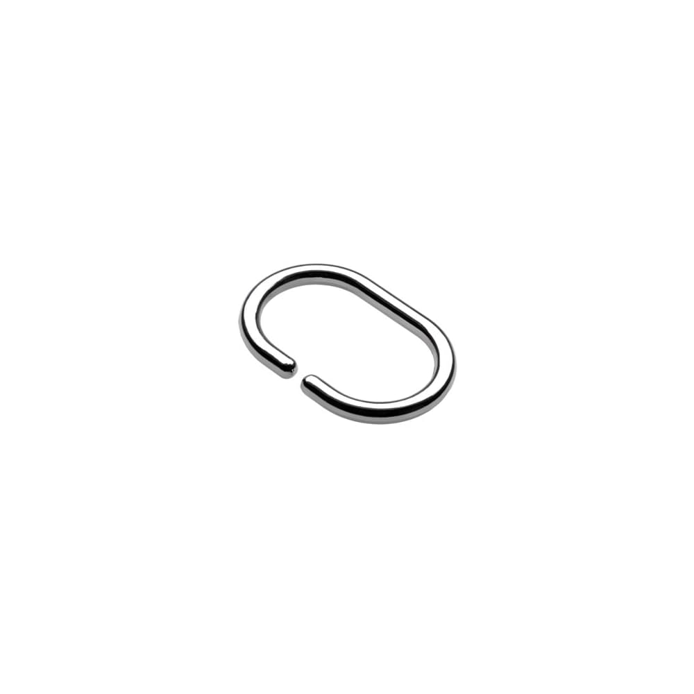 Croydex Shower Curtain Rings - C Ring Type - Chrome - Pack of 12