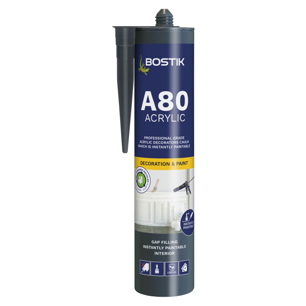 Bostik Pro A80 Acrylic Decorators Caulk - 310ml - White