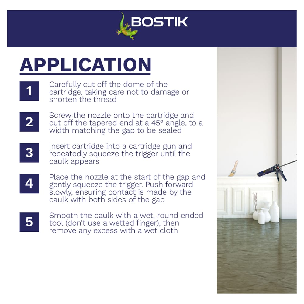 Bostik Pro A80 Acrylic Decorators Caulk - 310ml - White