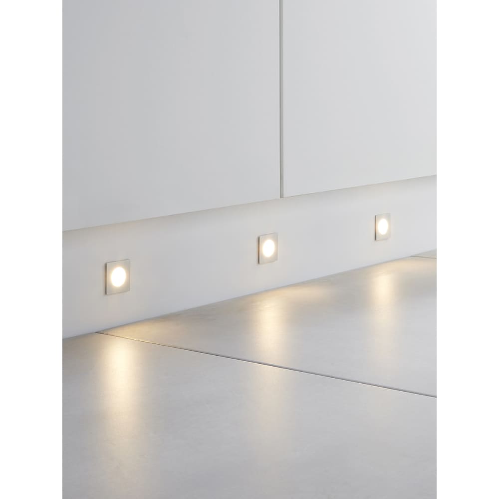 Forum Culina 1.2W LED Square Plinth Light 3000K Warm White Satin