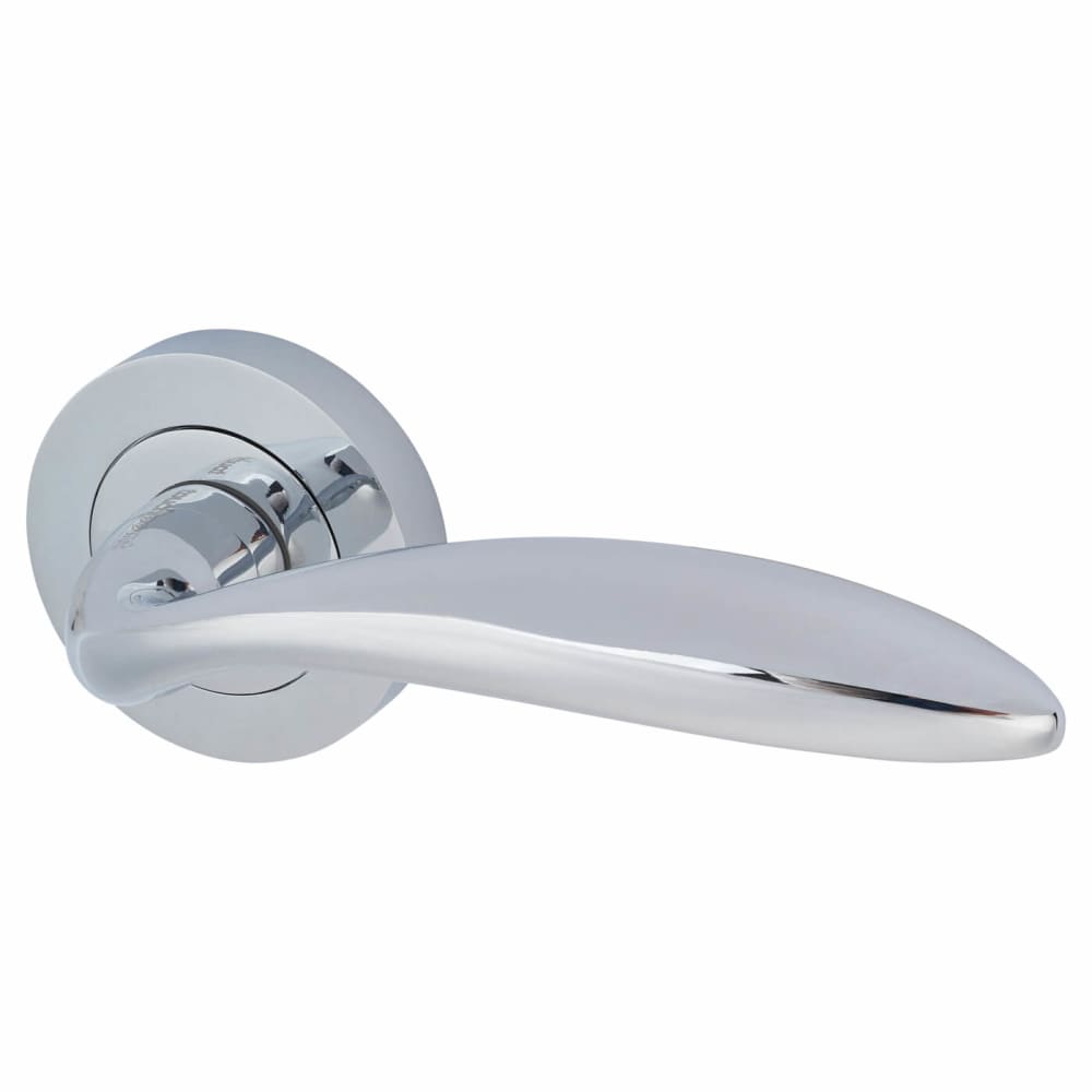 Touchpoint Morgan Door Handle on Rose - Polished Chrome