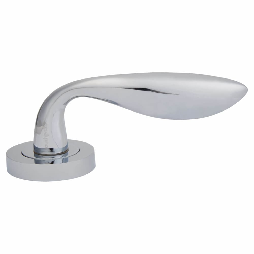 Touchpoint Morgan Door Handle on Rose - Polished Chrome