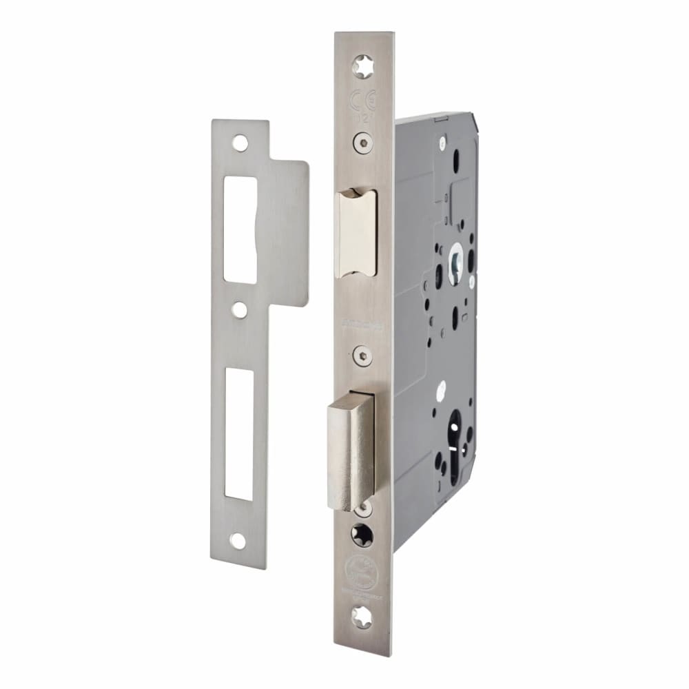 Arrone AR910 Euro Profile Large Backset Sashlock - 105mm Case - 80mm Backset - Satin Stainless Steel
