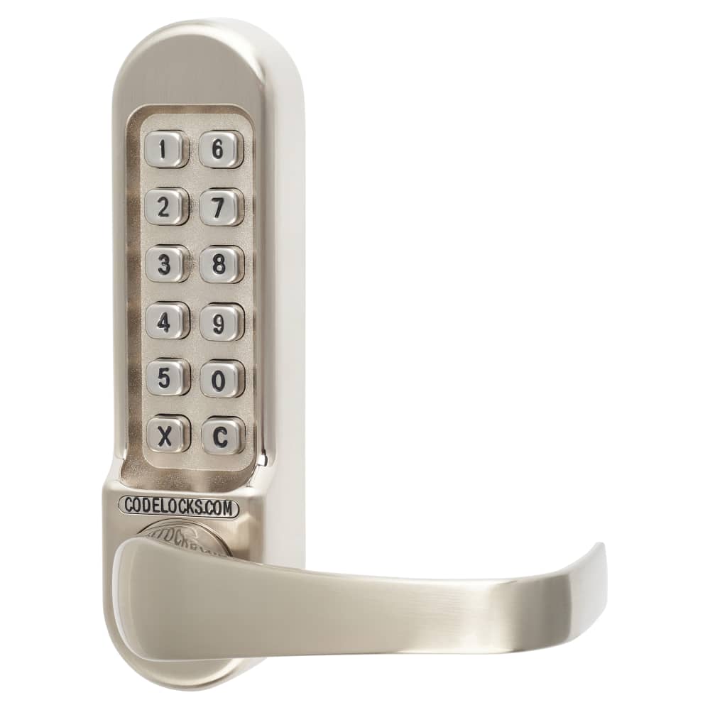 Codelocks CL520 Push Button Code Lock and Euro Lock with Key Override - Stainless Steel
