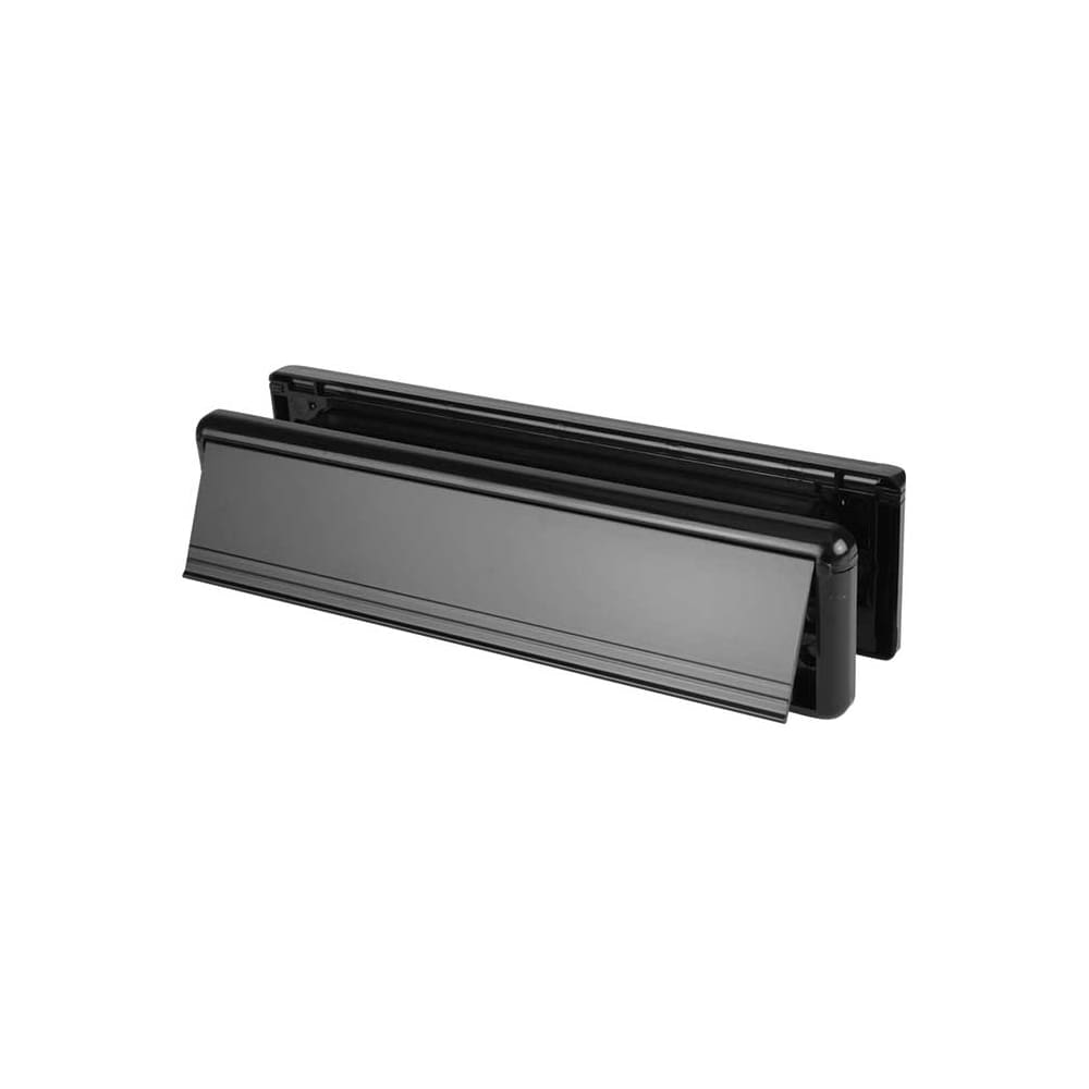 Yale Seal Letter Plate - 304 x 70mm - Door Thickness 20-40mm - Black